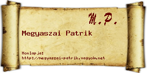 Megyaszai Patrik névjegykártya